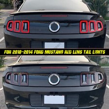 Tail Lights For 2010-2014 Ford Mustang Full Led W Sequential Black Brake Lamps