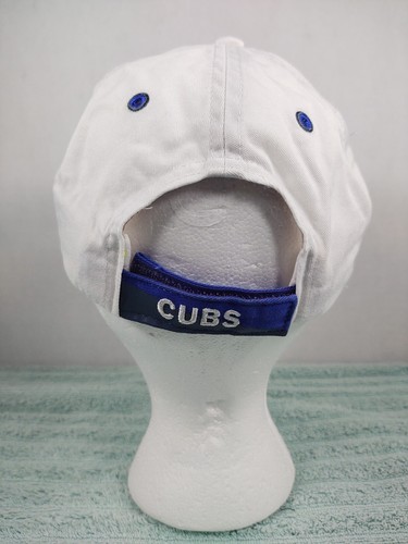 Gorra de béisbol New Era para adultos de los Chicago Cubs con gancho y bucle blanca usada - Imagen 3 de 10