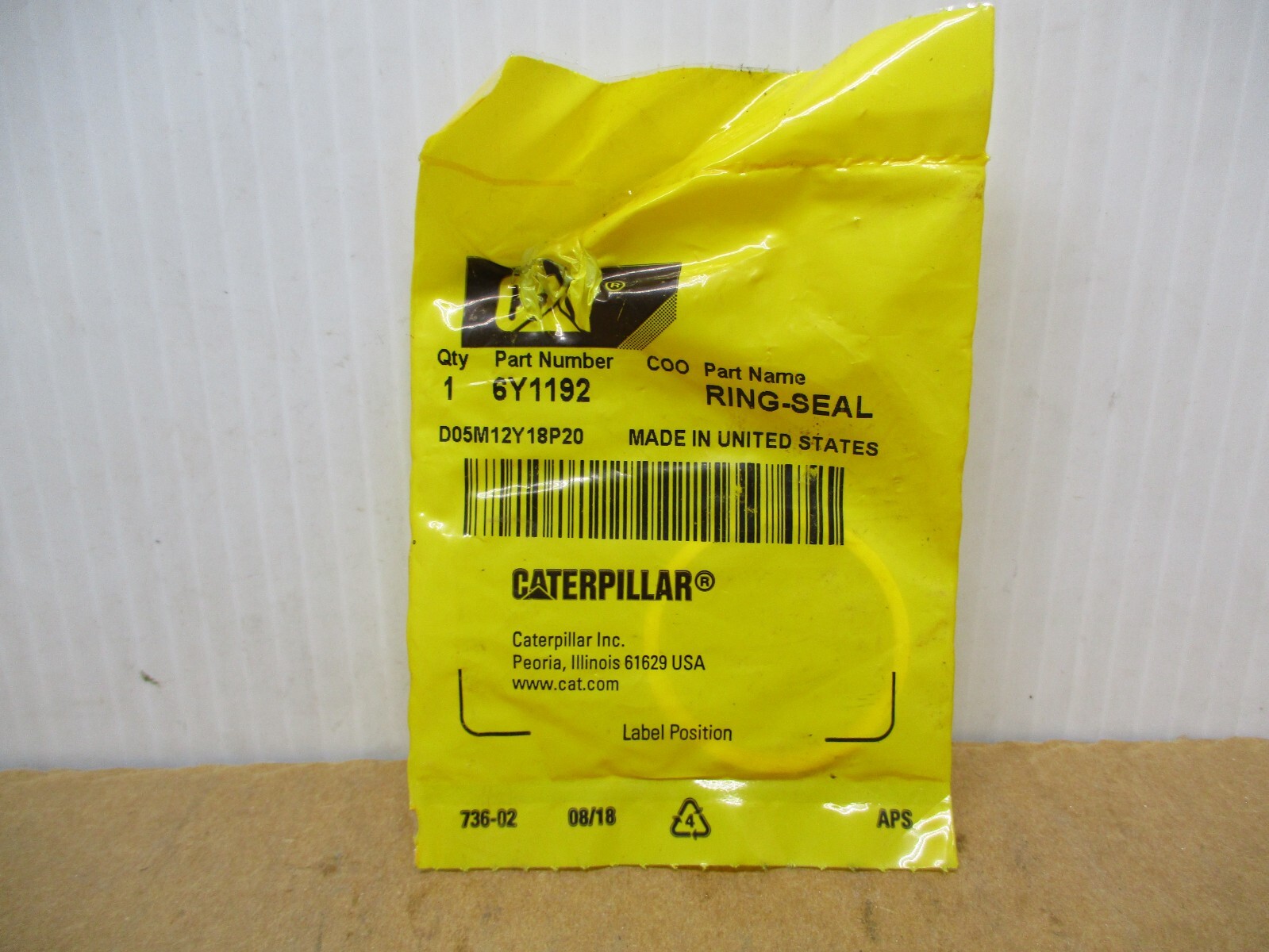 6Y1192 - RING-SEAL 6T9191 Fits Caterpillar (Fits CAT) | eBay