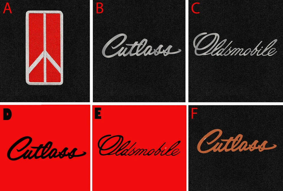 ¡NUEVO! Alfombrillas ROJAS 1964 - 1996 Cutlass con logotipo bordado - Envío gratuito 2 Foto 2 de 4