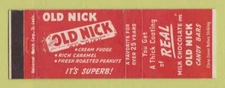 Matchbook Cover - Old Nick Candy Bar