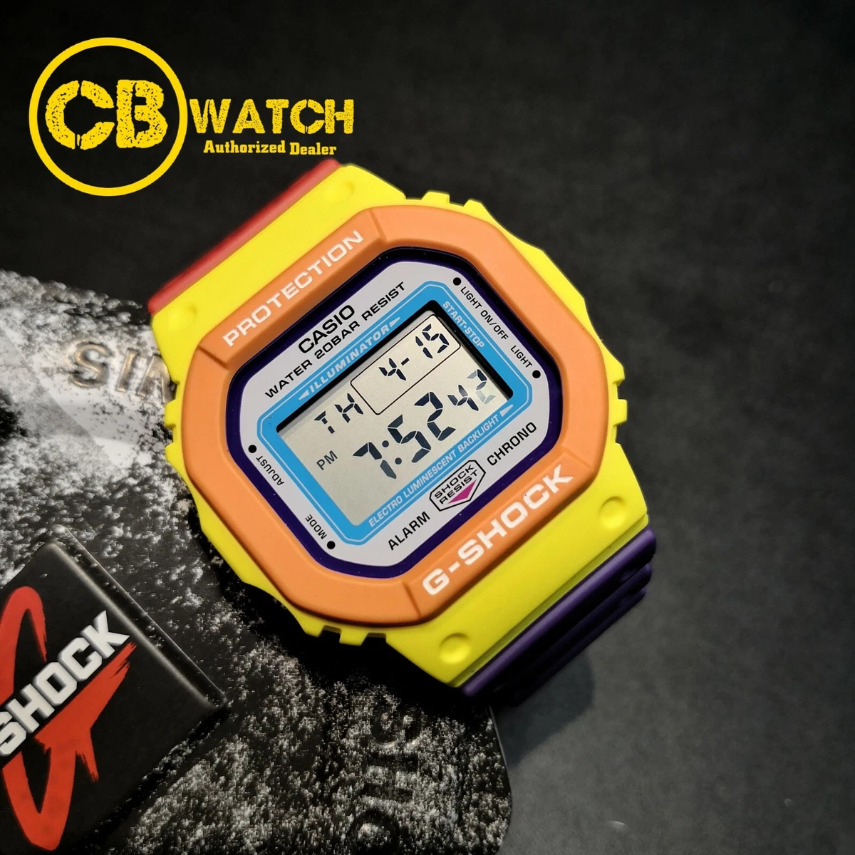 Casio G SHOCK DW 5610DN 9 RARE MODEL Multi Colored Watch eBay