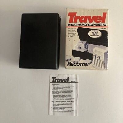 Recoton 50-1600 Watt Voltage Converter Adapter Set 220V For Foreign Travel