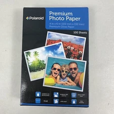 Polaroid Inkjet Gloss Premium Photo Paper 4x6 In. 100 Sheets FOR ALL PRINTERS
