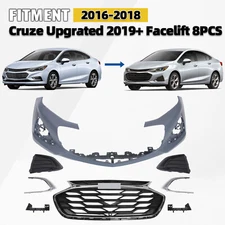 Front Bumper Cover Assembly Fit For 2016-2018 Cruze Upgrade 2019 Cruze Facelift