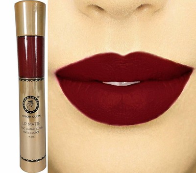 maroon lipstick