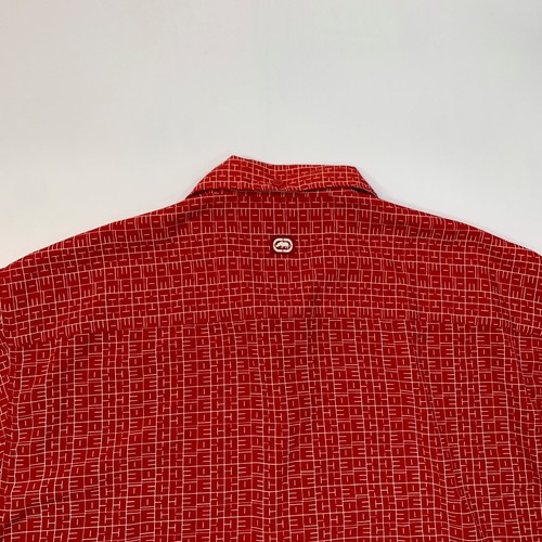 Vintage Marc Ecko Shirt Mens L Large Poppy Red White Geo American Streetwear 90s - Picture 9 of 10