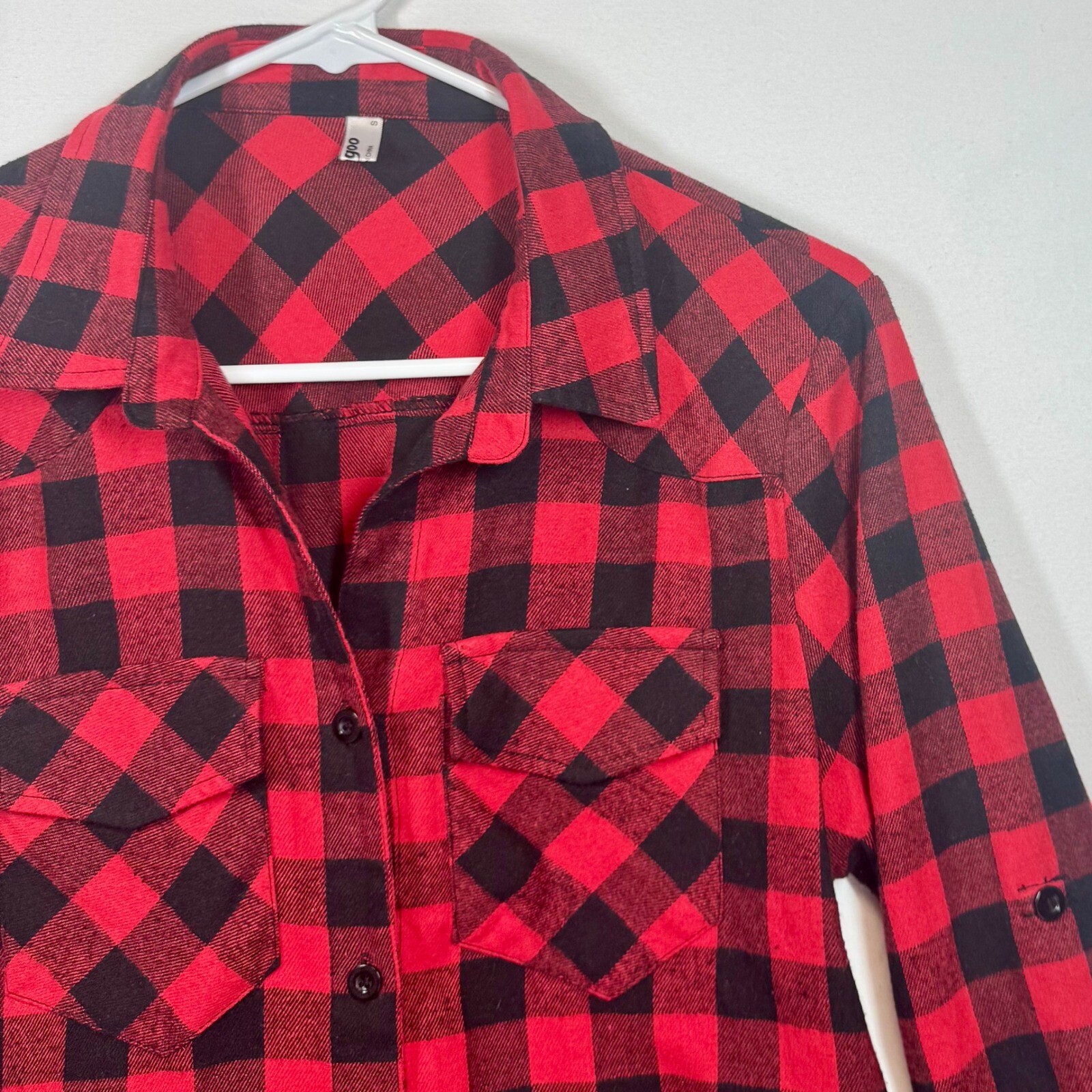 Zeagoo Buffalo Plaid Flannel Shirt Button Down Long Sleeve R