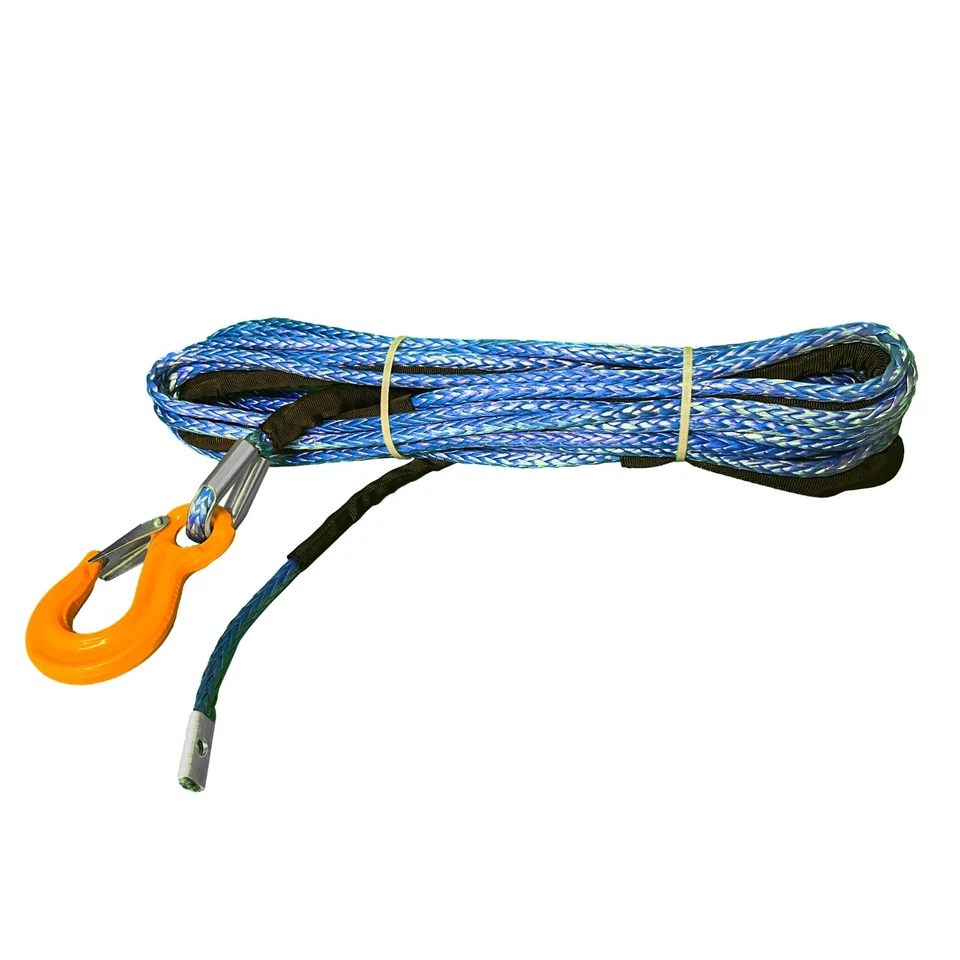 SMART OUTDOORS Synthetic Winch Rope with Safety Hook 9200kg MBL 10mm x 15m Offroad Recovery 4x4