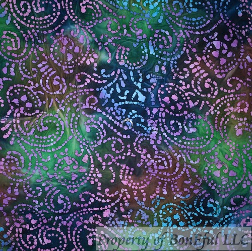 BonEFul Cotton Quilt Rainbow Blue Water Green Earth Fire Texture Blender 1 SCRAP - Picture 10 of 11