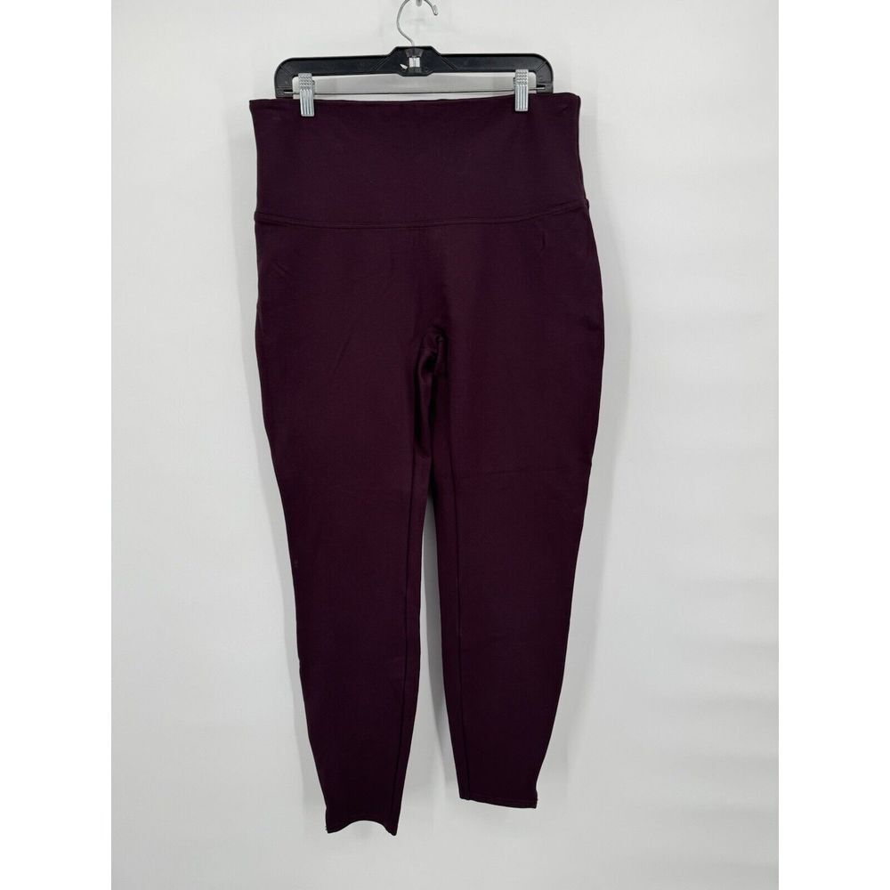 Spanx Ankle Ponte Split Hem Legging Burgundy Wome… - image 7