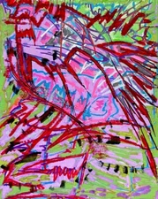 Abstract Expressionism  Graffiti Modern Art Mixedmedia Pop Original Psychedelic