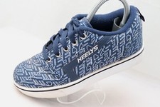 HEELYS Gr8 Pro Prints Skate Shoes Sneaker Youth Boys 5 Blue SpellOut Logo Wheels