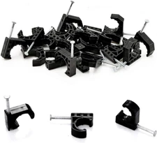 50 Pack Half Clamp J-Hook with Nail For 3/4" Pex Tubing Pipe System Support