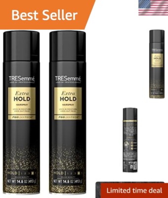 Extra Hold Hairspray Bundle - 2 Pack of 14.6 Oz for All-Day Frizz Control