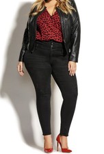 City Chic Biker Weave Jacket Vegan Leather Plus Size 22 2.99 Shipping!