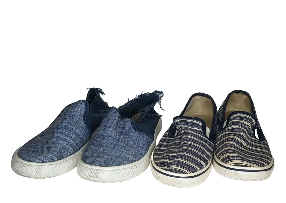 Mocasín sin cordones a rayas con toldo Jessica talla 7 CHAPS usado para mujer + Magallanes talla 7 Foto 3 de 4