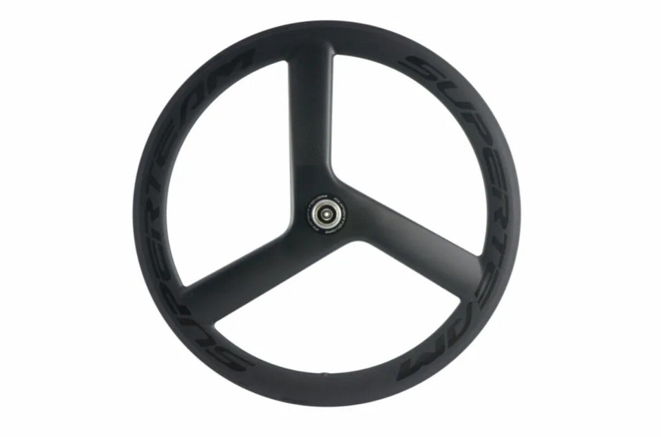 56x23mm 3 Spokes Wheels Clincher Carbon Road Bike Wheelset 700C Matte