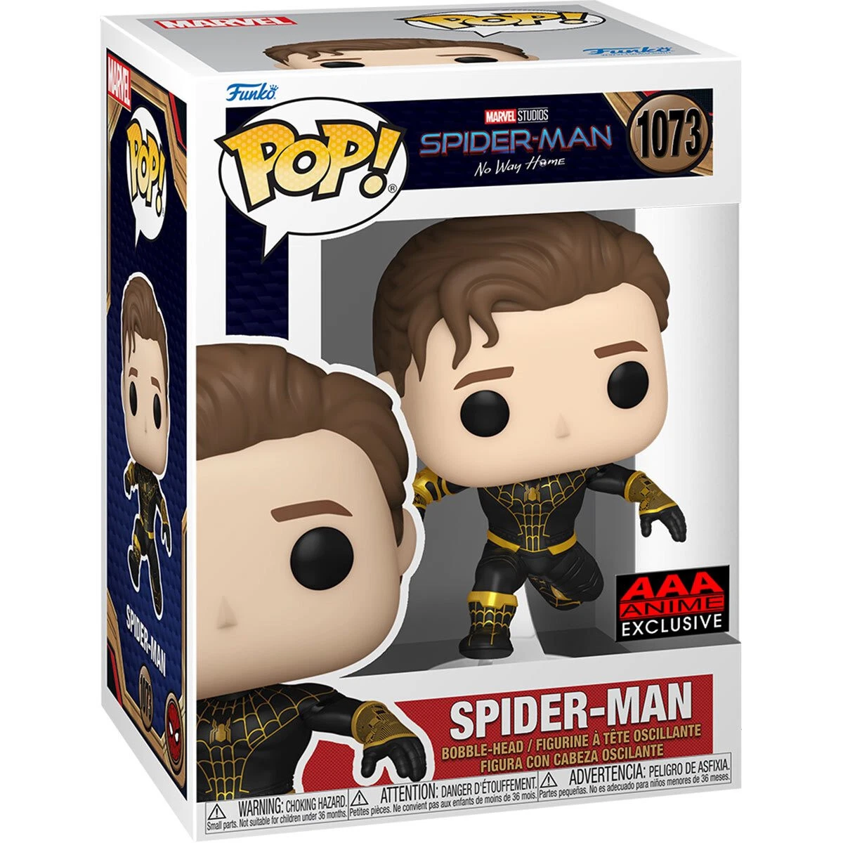 Exclusive Spider-Man: No Way Home Unmasked Spider-Man Black Suit Funko Pop