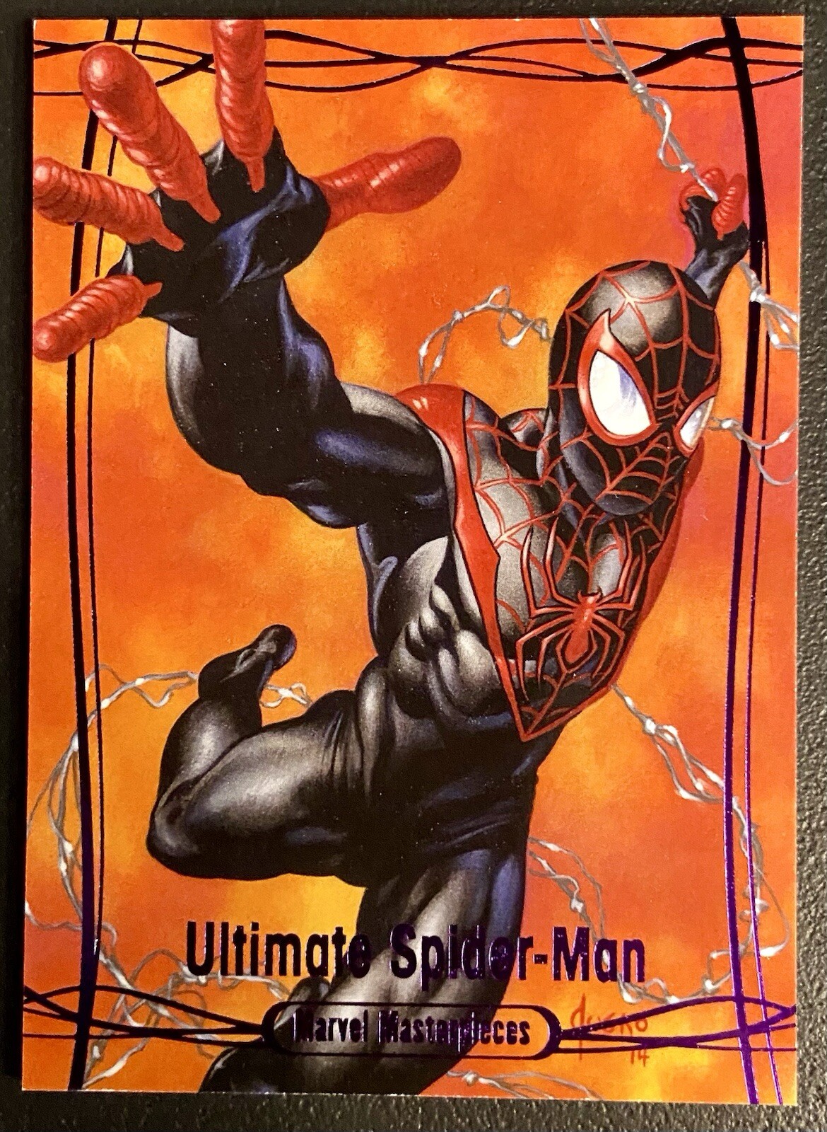 2016 Marvel Masterpieces ULTIMATE SPIDER-MAN Epic Purple 54/199 Morales💕 #1