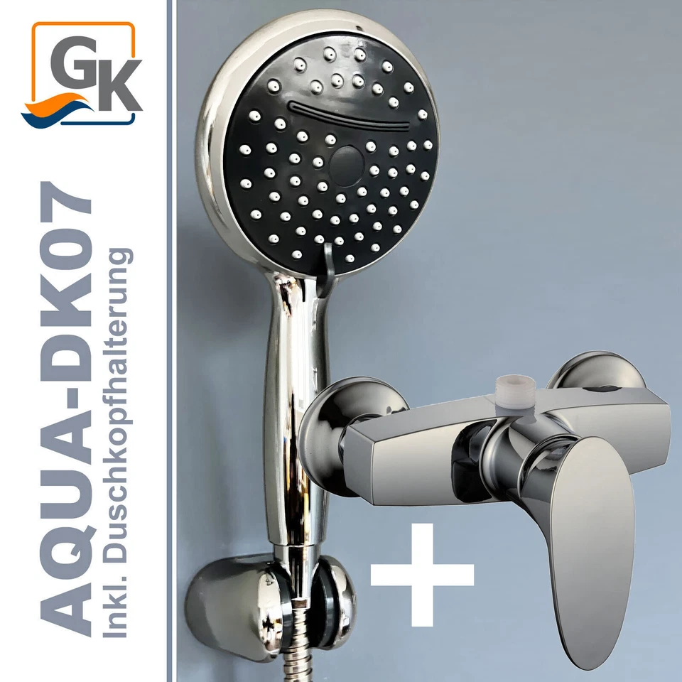 Duschkopf mit Schlauch Duscharmatur Brausegarnitur Handbrause Duschkopfhalterung - Bild 4 von 4