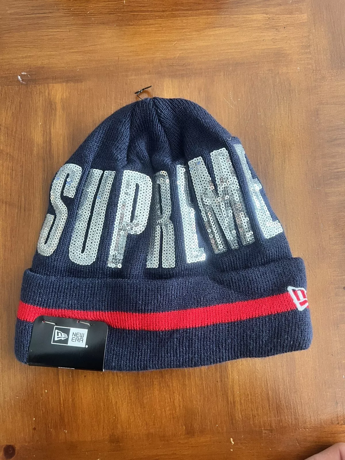 FW20 Supreme New Era paillettes marine NEUF
