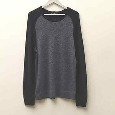 Vince Wool Raglan Sweater Men's Size Medium Colorblock Blue