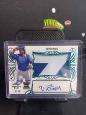 2021 Leaf Trinity - Patch Autographs Platinum #PA-VM1 Victor Mesia /99 AU MEM RC