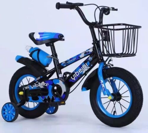 12/14/16 inch Kids Bike Bicycle Children Boys Blue Cycling Removable Stabilisers - Picture 1 of 1