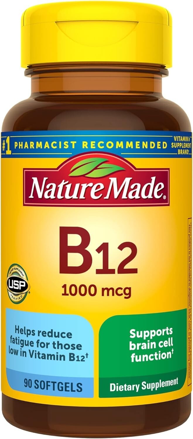 Vitamin B12 1000 mcg Dietary Supplement for Energy Metabolism Support, 90 count
