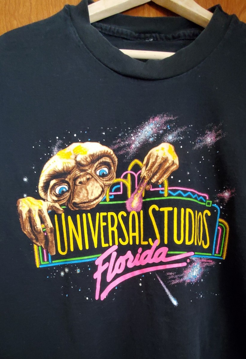 Vintage Universal Studios Florida ET Black T-Shirt Single
