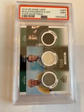 2014 SP Game Used Tour Gear Trios Patch Nicklaus Palmer Player PSA 9 MINT