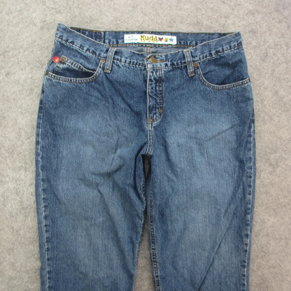 Vintage Mudd Jeans Women's 12 Blue Medium Wash Flare Jeans - Image 2 of 4