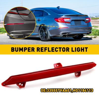 Rear Bumper Reflector Light Tail Lamp For 2018-2022 Honda Accord - Right Side, Clear Lens - Goneparts