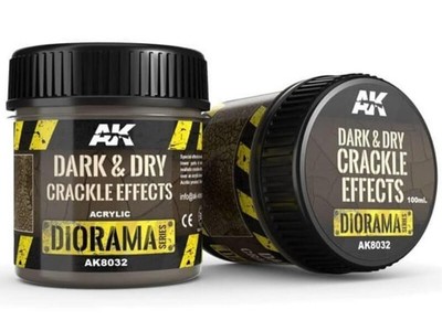 AK Interactive Dark & Dry Crackle Effects 100ml AK8032 earth texture diorama