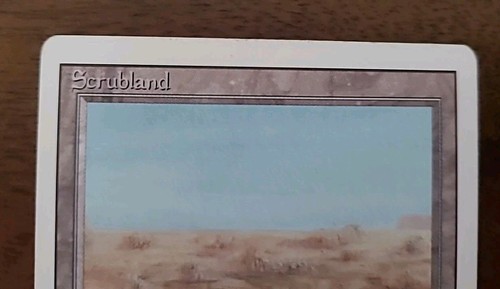 MTG Scrubland Revised Edition Regular Dual Land White Black  - Picture 4 of 10