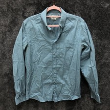 Gucci Shirt Mens 16 Blue Dress Shirt Point Collar Classic Fit 100% Cotton