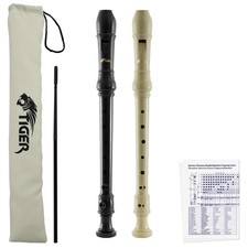 Tiger Descant Recorder - School Recorder with Cleaning Rod & Case