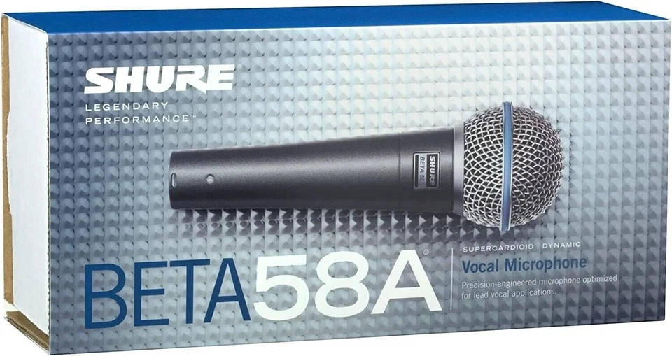 Shure Beta 58A Dynamic Vocal Microphone Supercardioid Pro Live & Studio Mic - Image 2 of 4