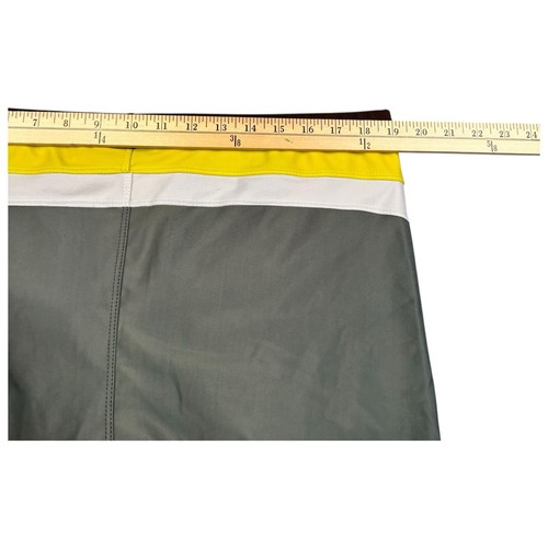 Tulio Bear Pride Swim Trunks Men 6XL 38x3 Gray Retro Stripes Paw Lined Pouch UR3 - Picture 8 of 12