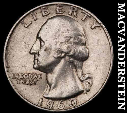 1960-D Washington Quarter- Silver- Scarce Better Date No Reserve #J2525