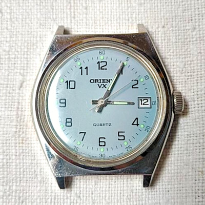 vintage ORIENT VX quartz, Date TH 5871 6440-A09, Japan, unisex, WORKING