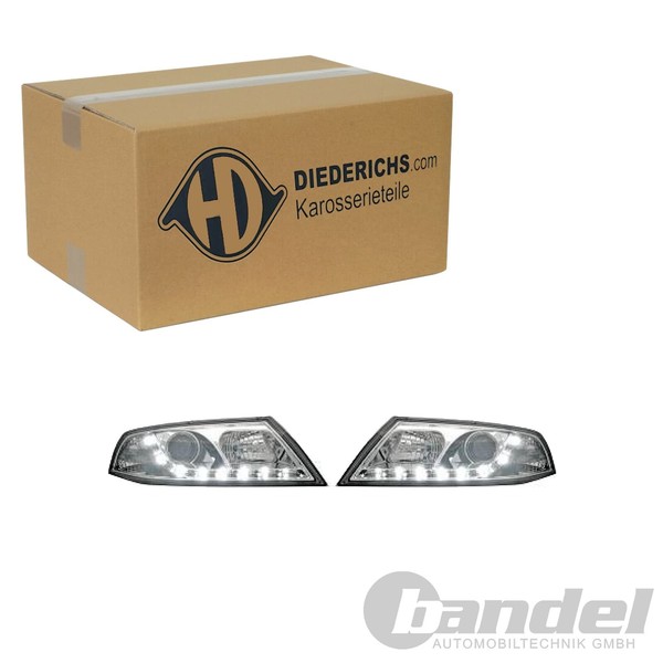 Diederichs Tuning H1/H7 Scheinwerfer Satz Chrom Passend FüR Skoda Octavia-image