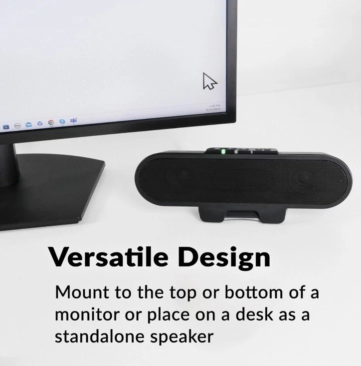 Cyber Acoustics USB & Bluetooth Speaker Bar CA-2890BT – USB Powered Speaker w... - Image 2 of 4