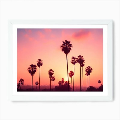 California Dreaming - Los Angeles L gerahmtes Wandbild Poster Leinwanddruck Bild