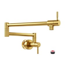 Fransiton Brushed Gold Pot Filler, Filler Faucet Wall Golden