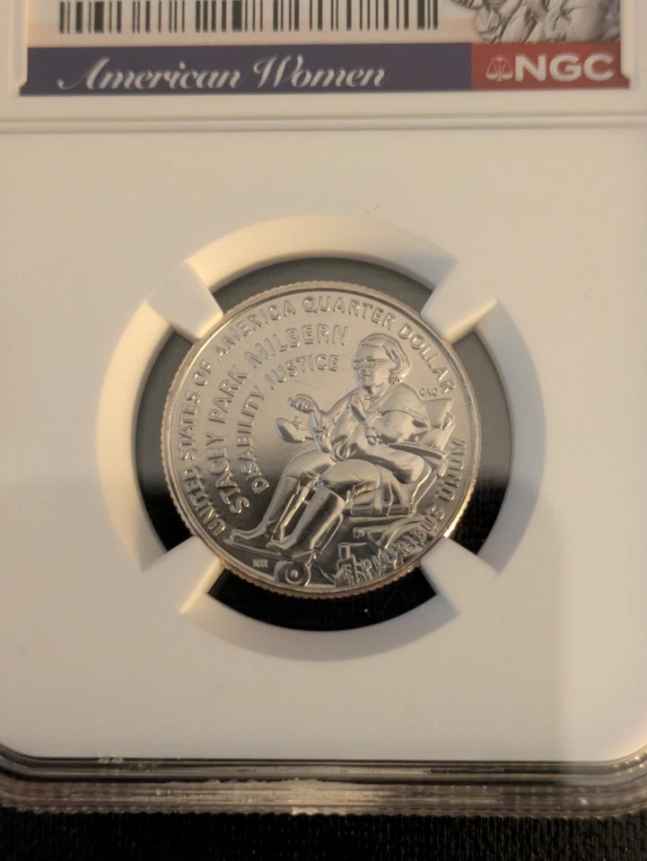 Lot of 2 : 2025 P Am. Women Wash. Quarters NGC MS66 Rubin/Milbern First Release - Image 3 of 4