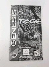 PRIMAL RAGE SEGA GENESIS INSTRUCTION MANUAL ONLY