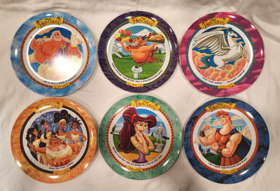Disney Hercules Movie Collectors Plates Complete Set Vintage Rare 1997 McDonalds