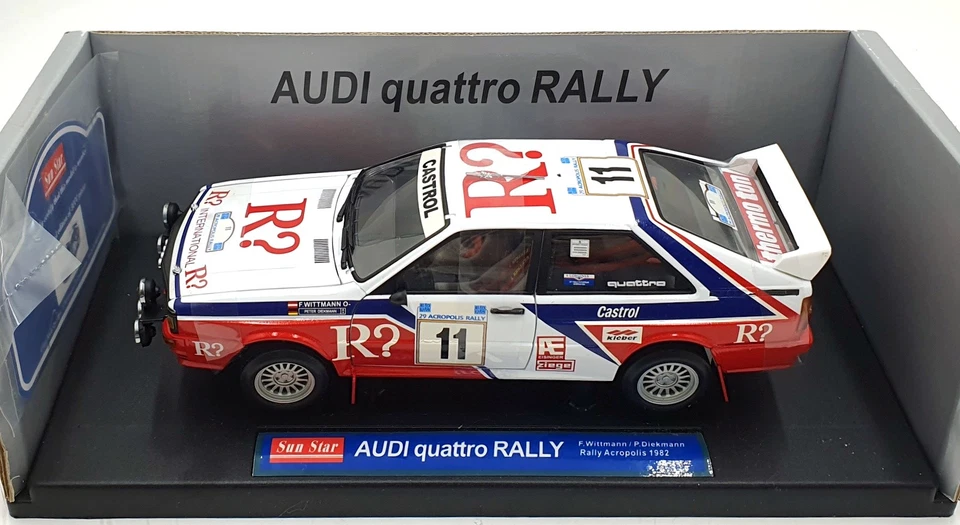 Sun Star 1/18 Scale 4191 - Audi Quattro Rally Acropolis 1982 #11 F.Wittmann - Image 4 of 4